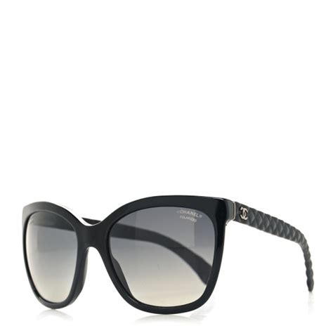 chanel 5288q black sunglasses|CHANEL Acetate Quilted Polarized Butterfly CC .